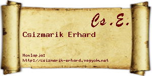 Csizmarik Erhard névjegykártya